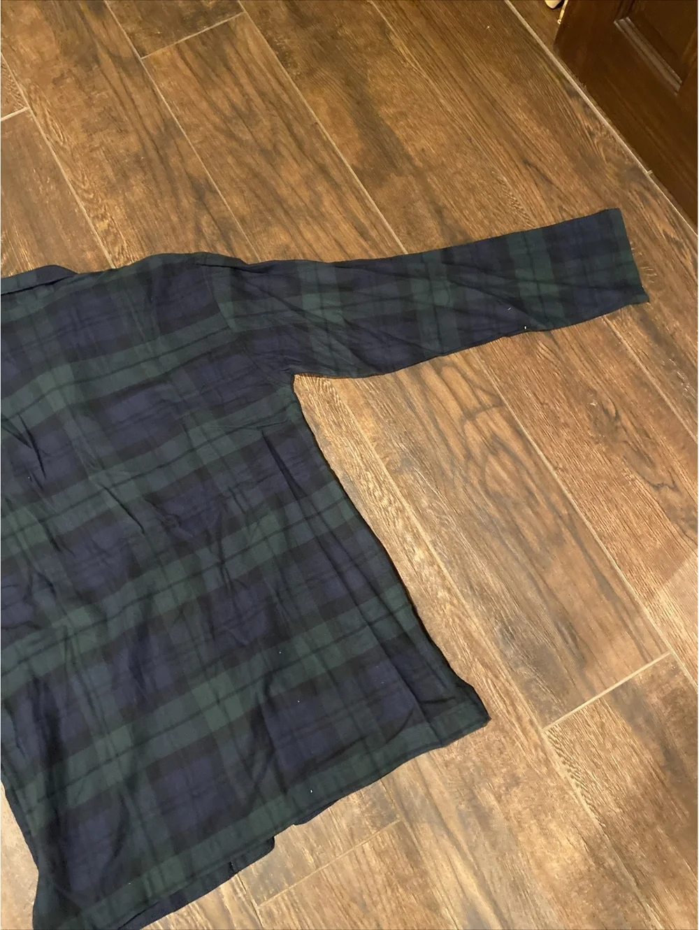 Polo Ralph Lauren Sleep Shirt Men's Size M Blue Green Plaid Pajama Lounge Top SS